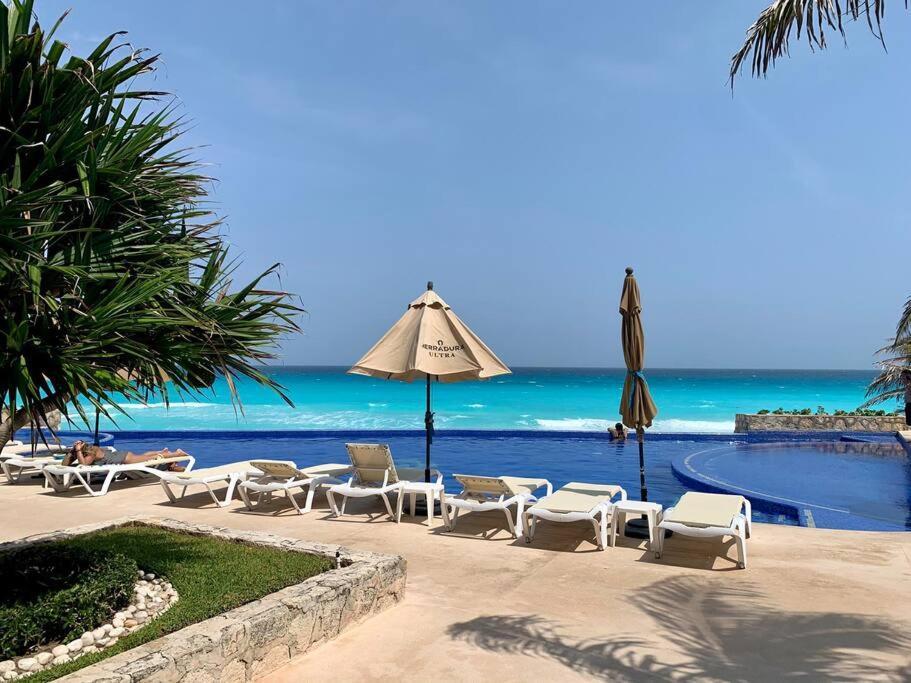 *Turquoise Escape- Beachfront Studio By Casa Paraiso* Cancún Zewnętrze zdjęcie